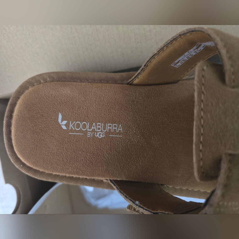 NEW Koolaburra By UGG TIZZ Tan Suede Platform Sandals Size 8 - Picture 7 of 15